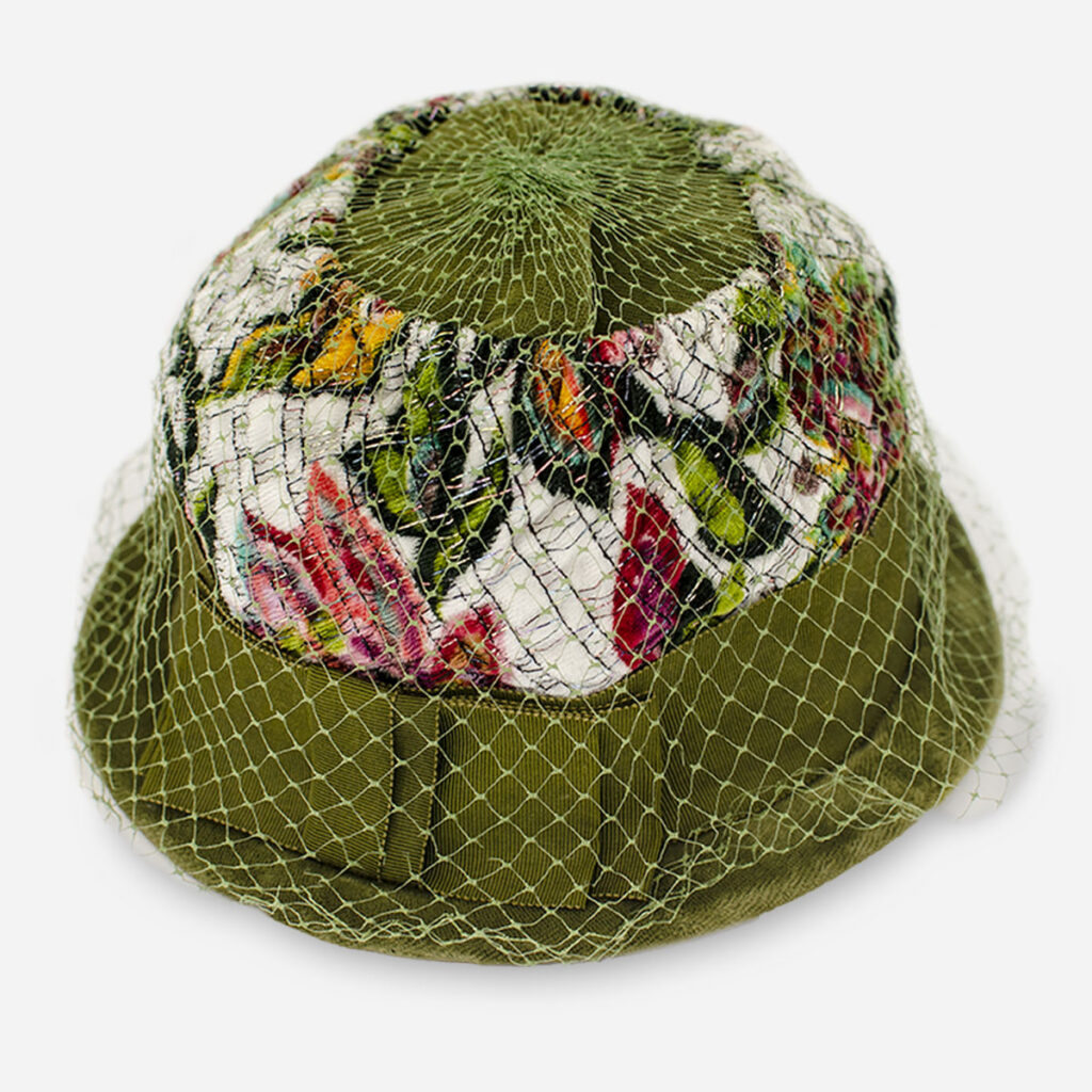 Vintage green flower hat