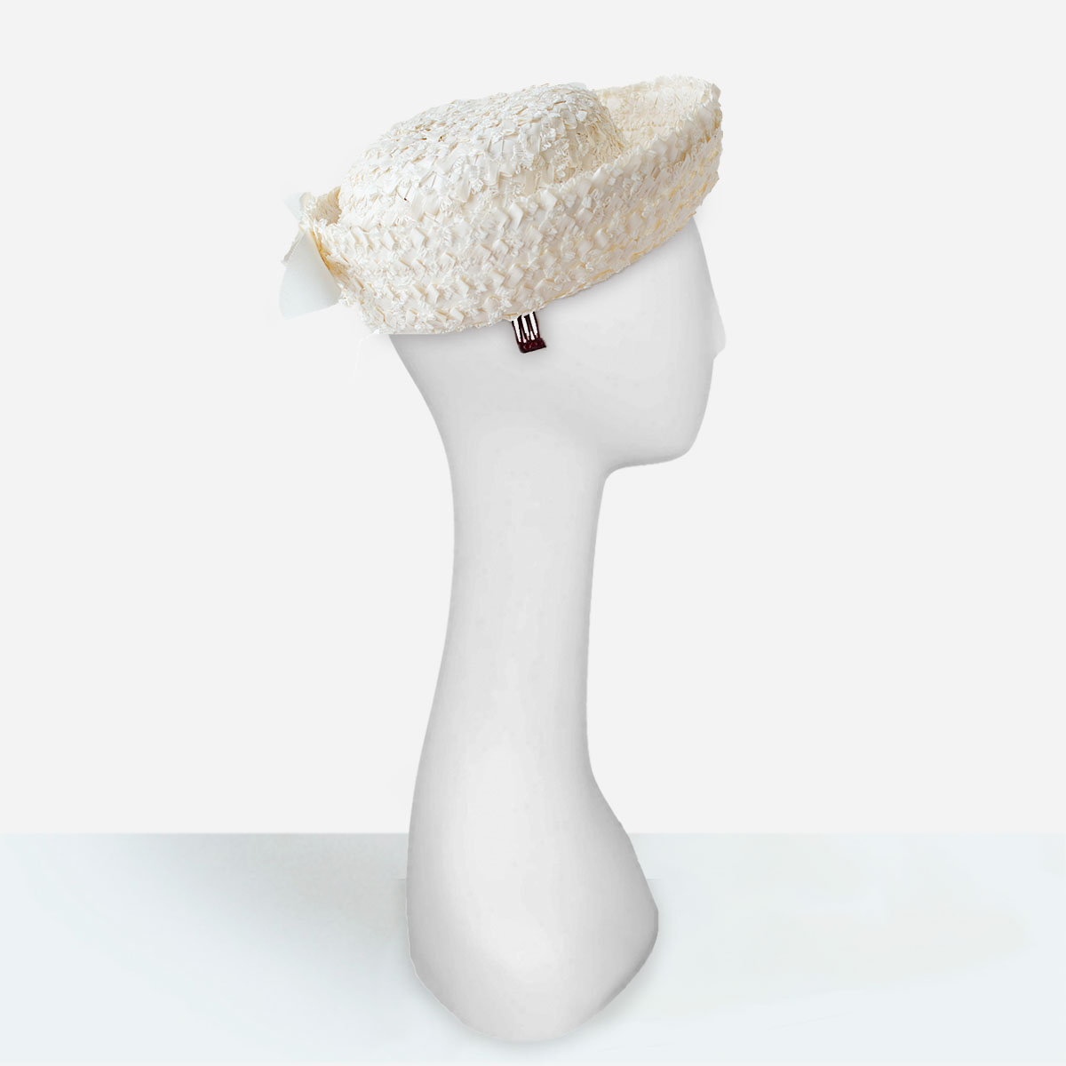 vintage white breton hat