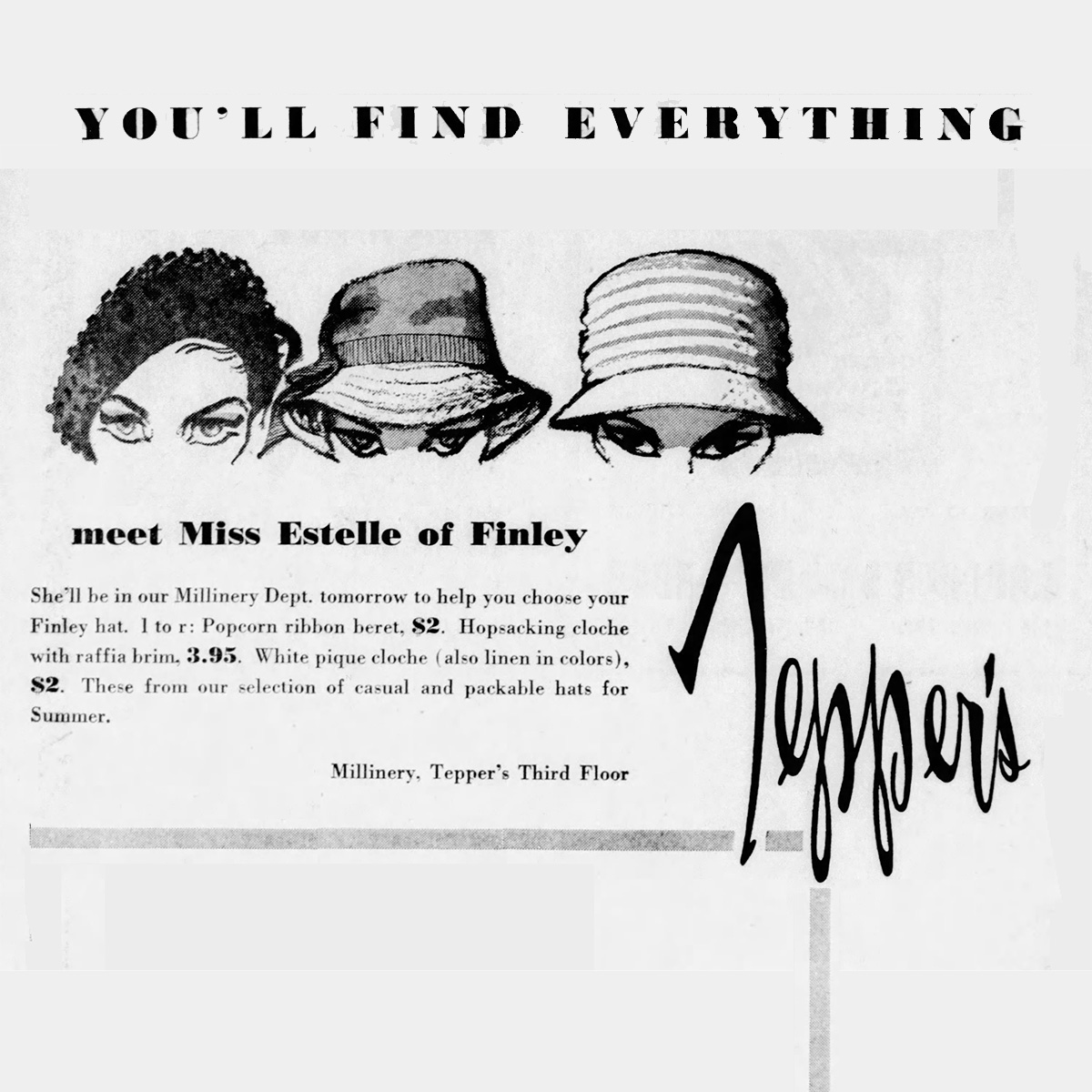 Finley hat ad 1959