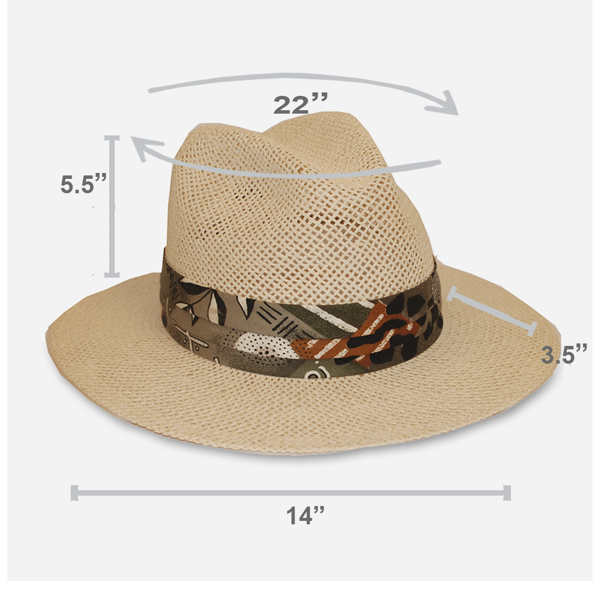 Mens straw hat size