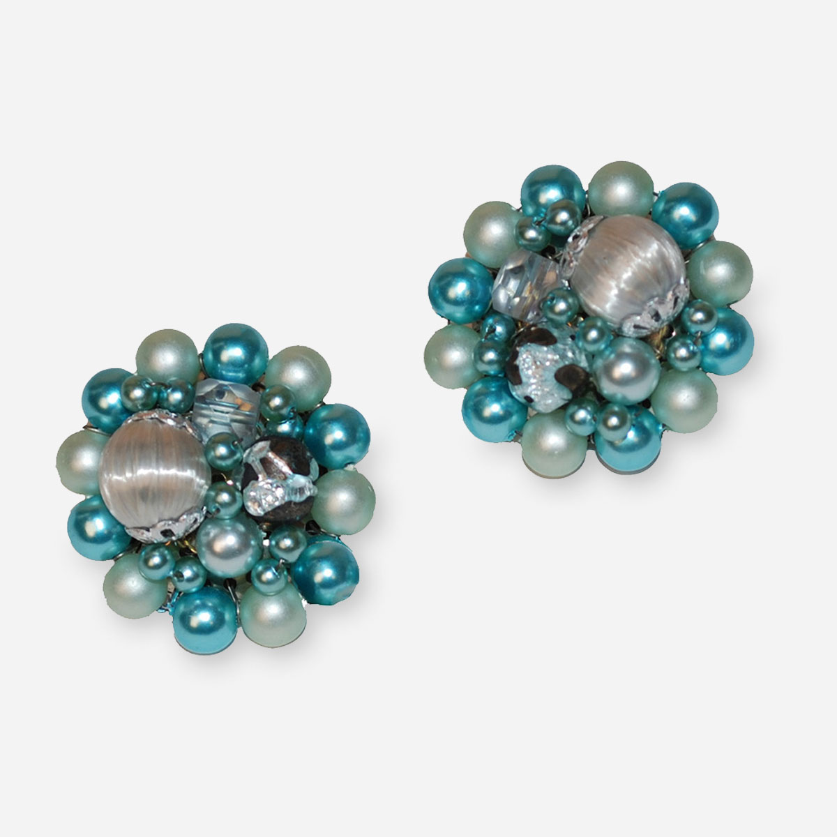 vintage Blue beaded earrings
