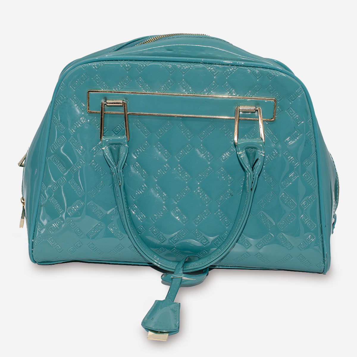 summer handbag, turquoise bowler bag