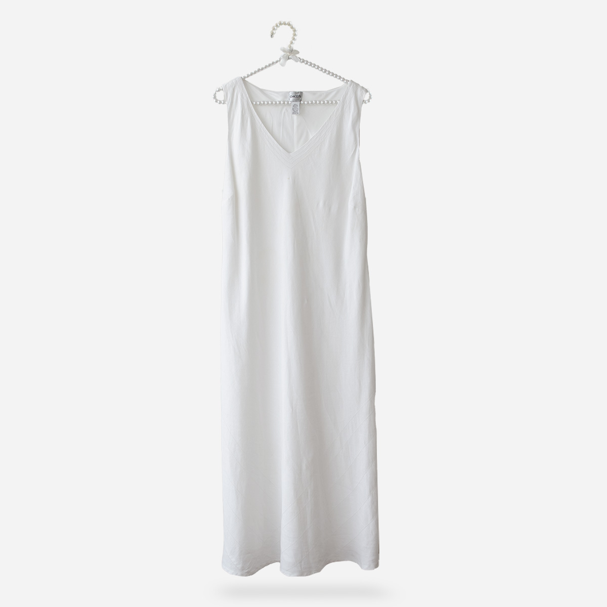 Chicos white linen dress