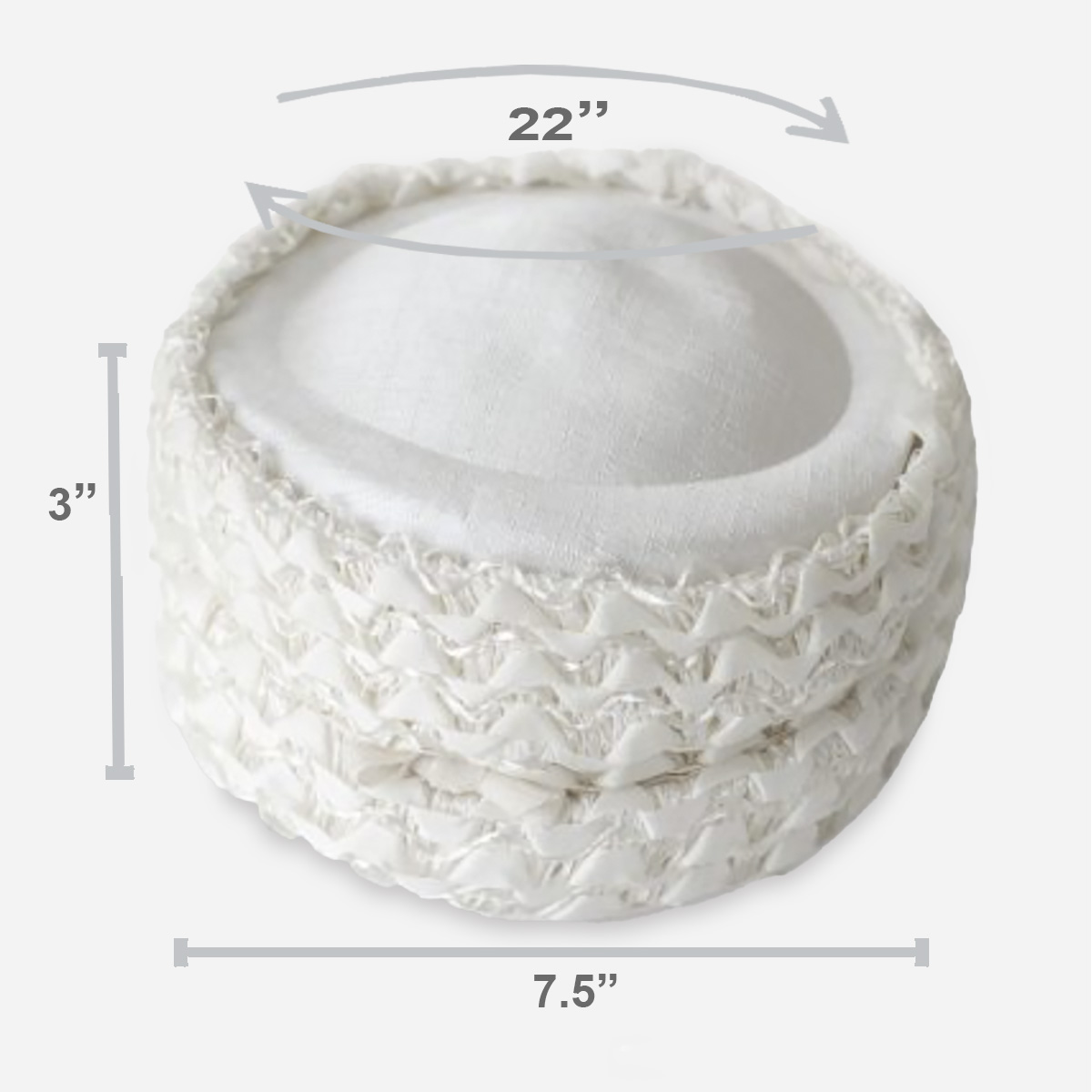 Off white straw pillbox hat sizing