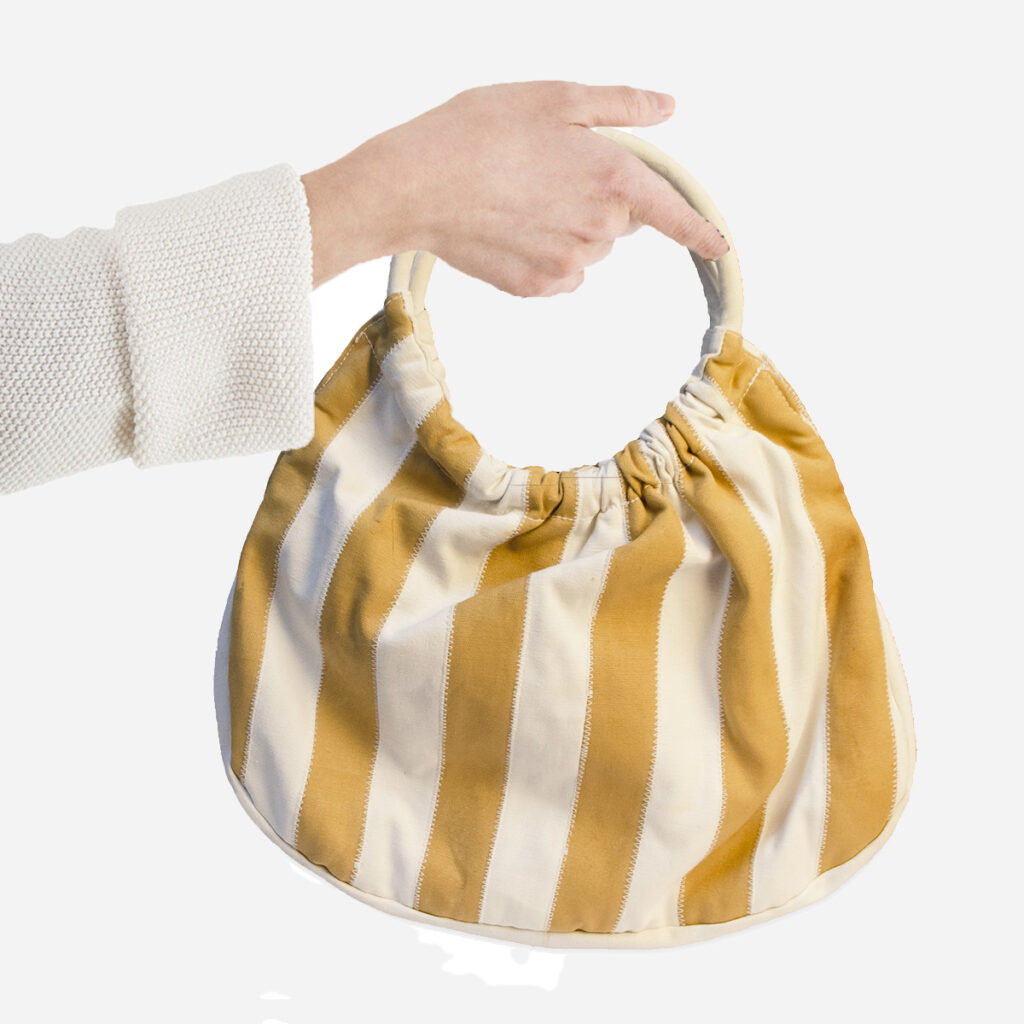 Stripped canvas bag