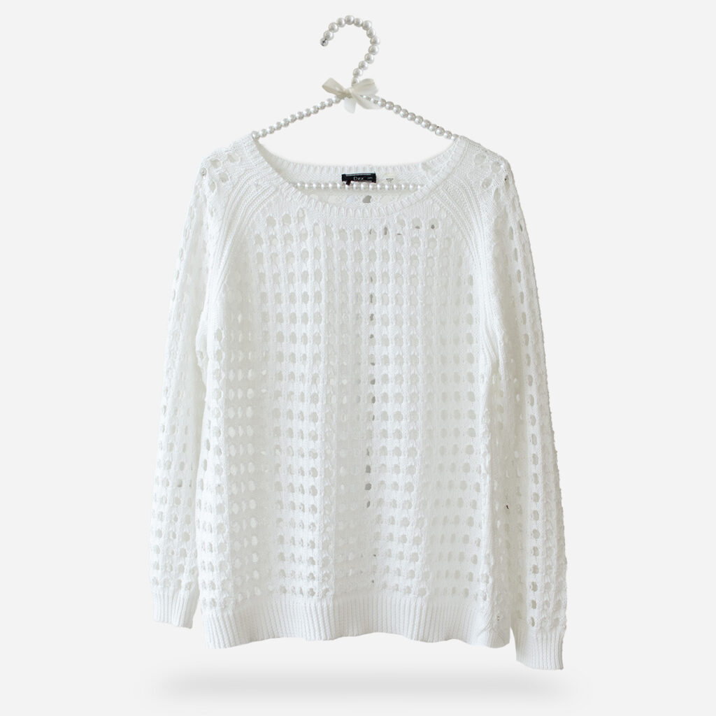 white summer sweater