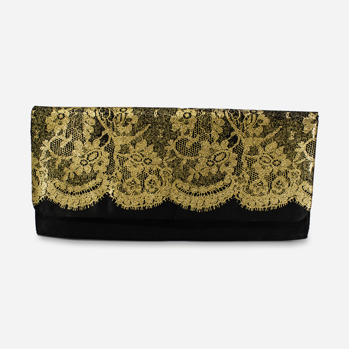 black and gold clutch