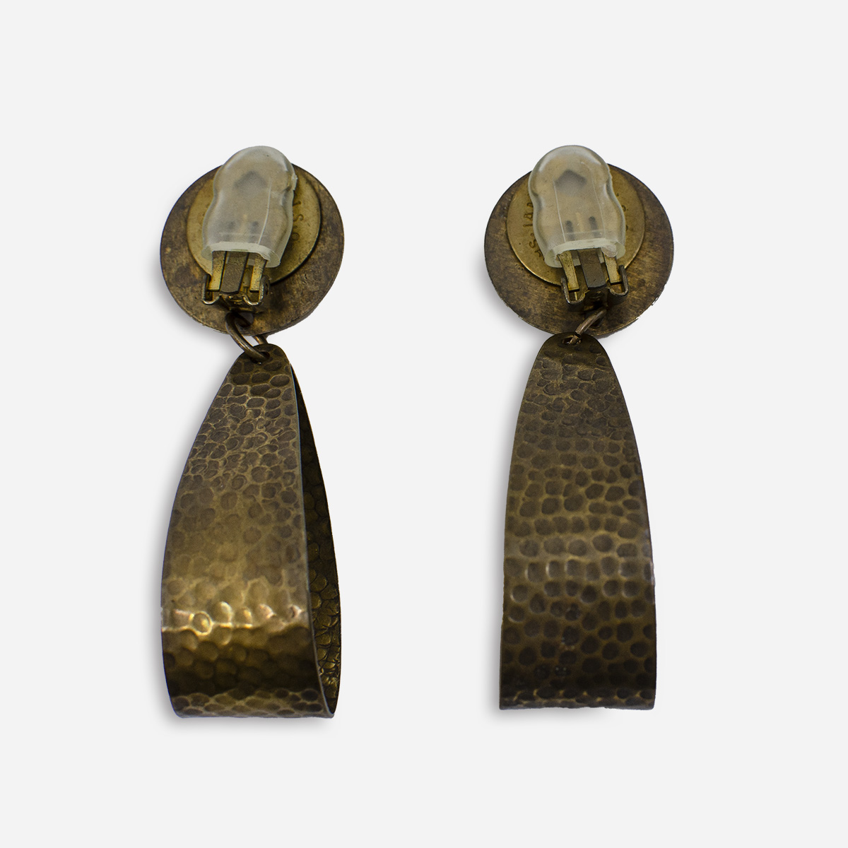 hammered brass earrings