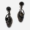 Napier Silver Plate Cumquat Earrings | Stylish 1950s Dangles