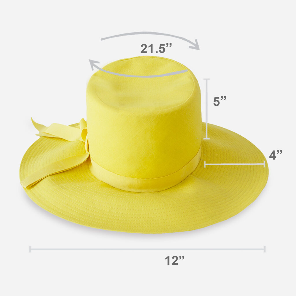 Yellow hat hat size 21.5