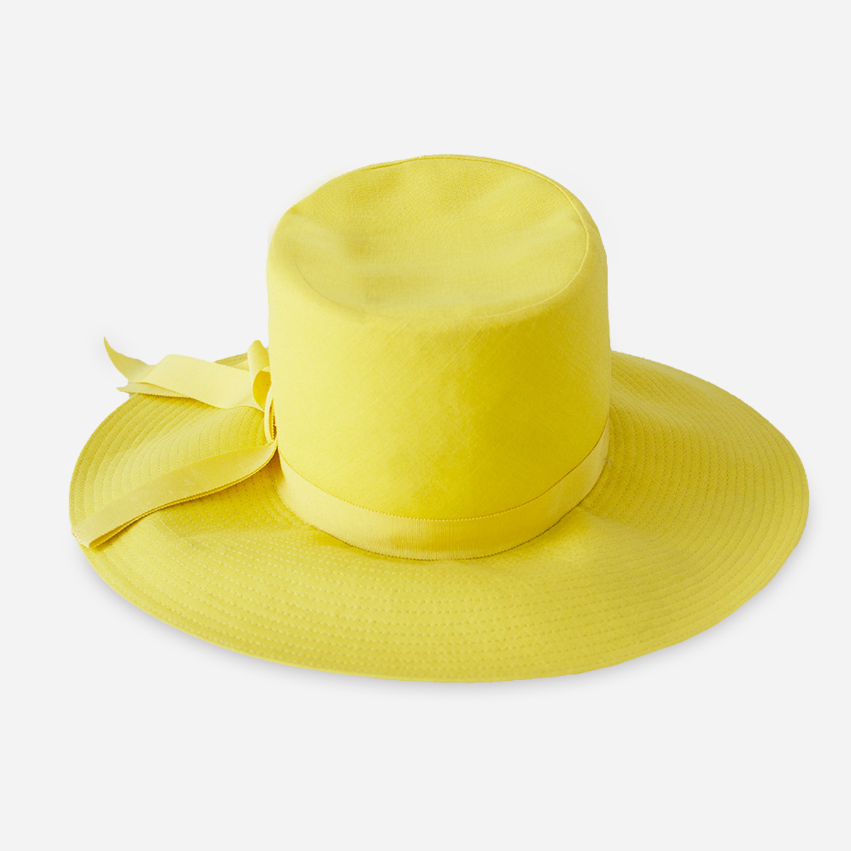 Yellow wide brim hat