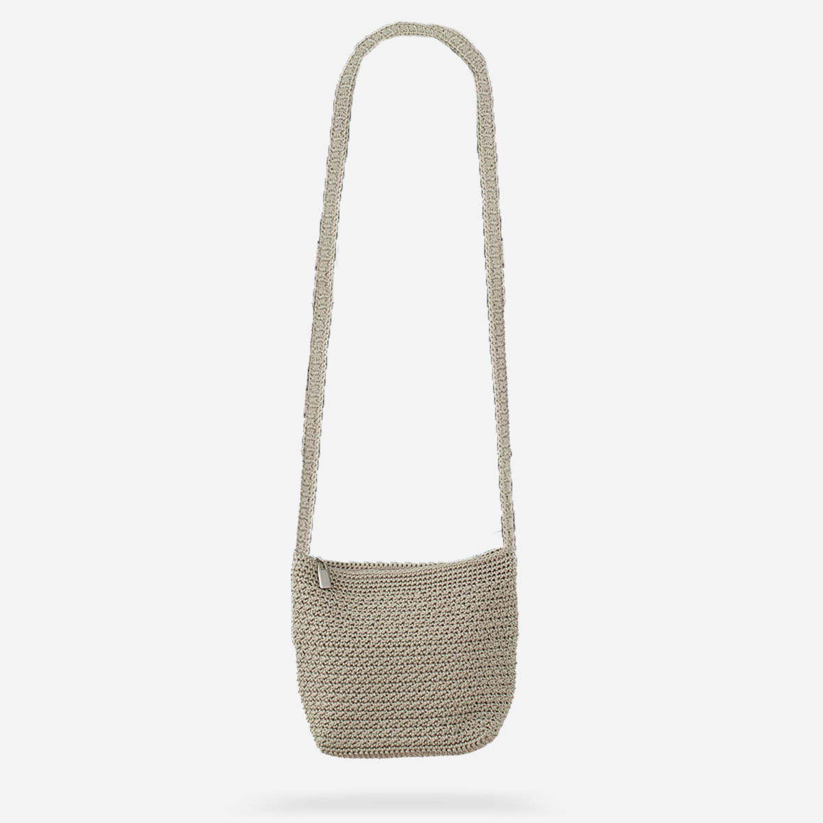 vintage crochet shoulder bag