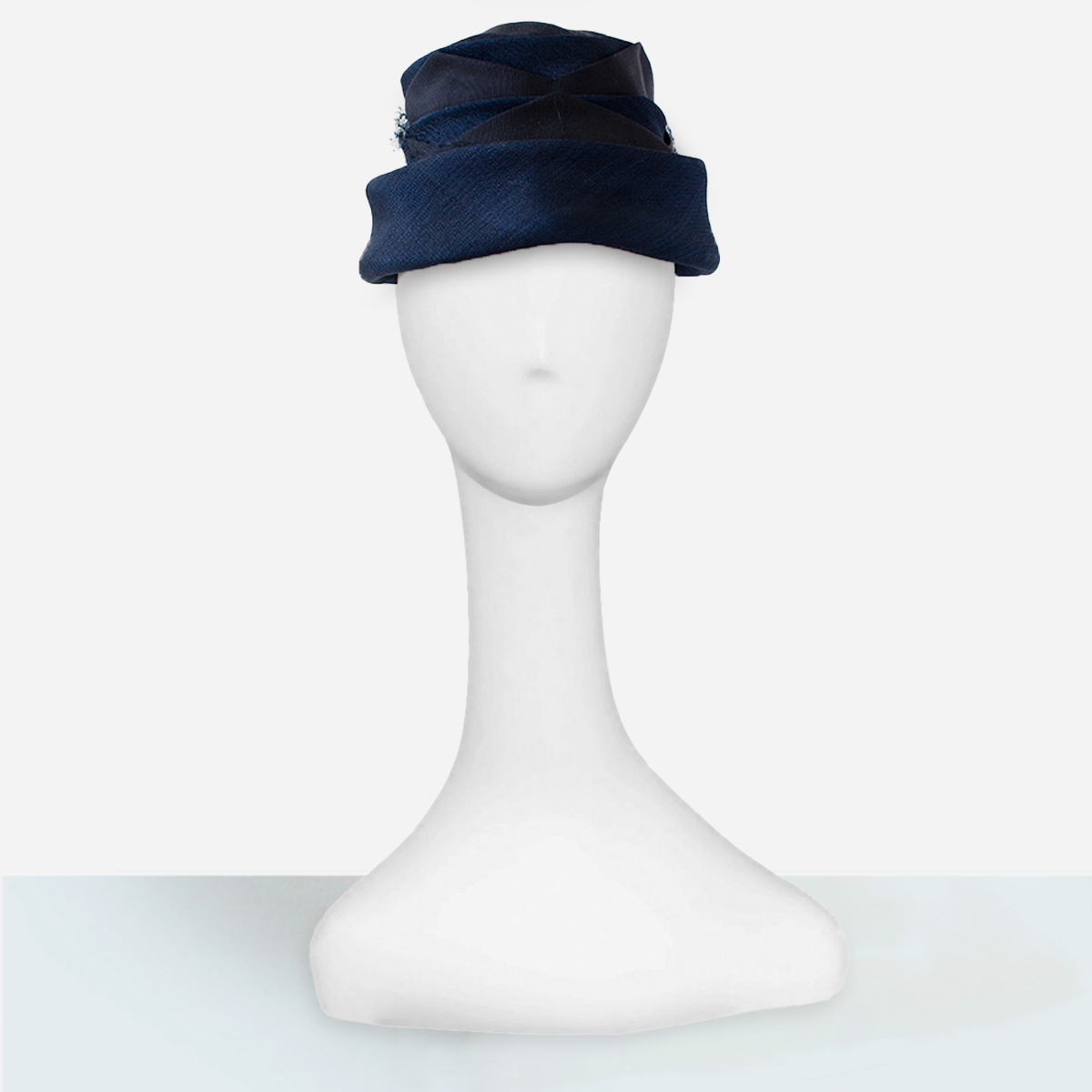 Navy Turban hat