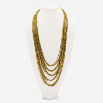 Capri gold multistrand necklace