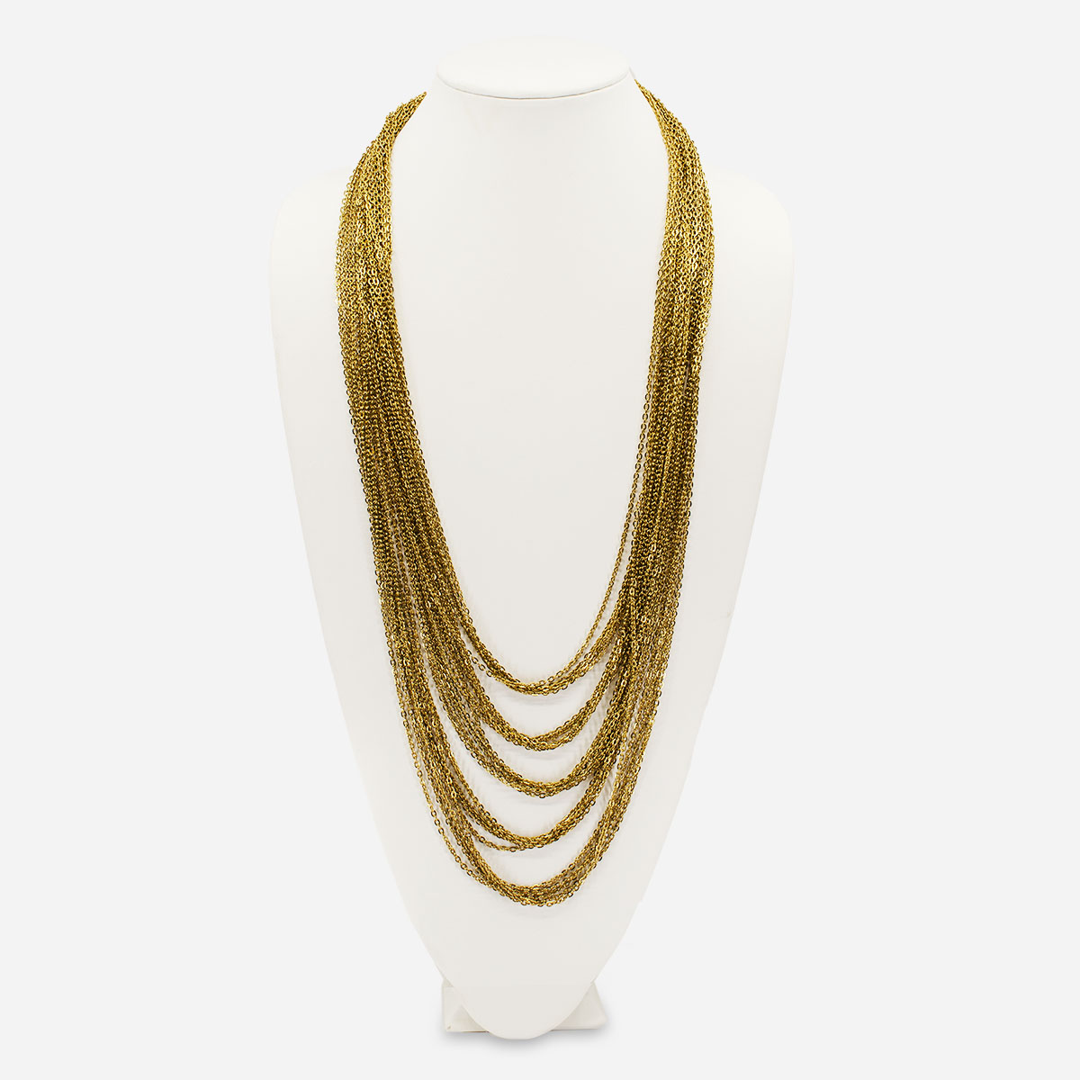 long Capri gold chain necklace