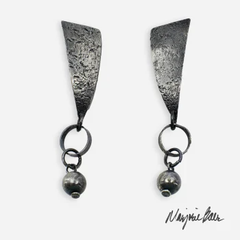 Marjorie Baer hammered silver Earrings