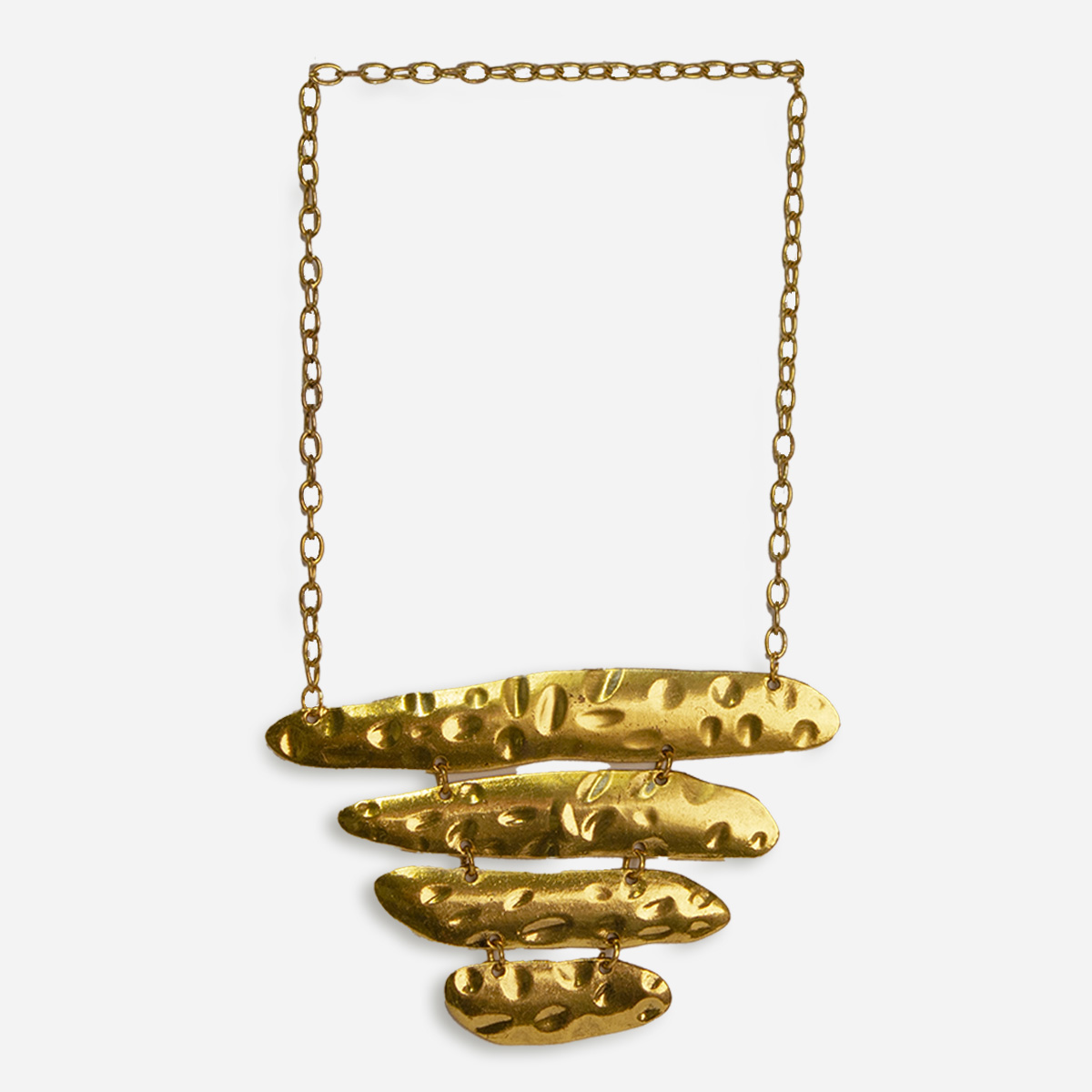 Modernist brass necklace