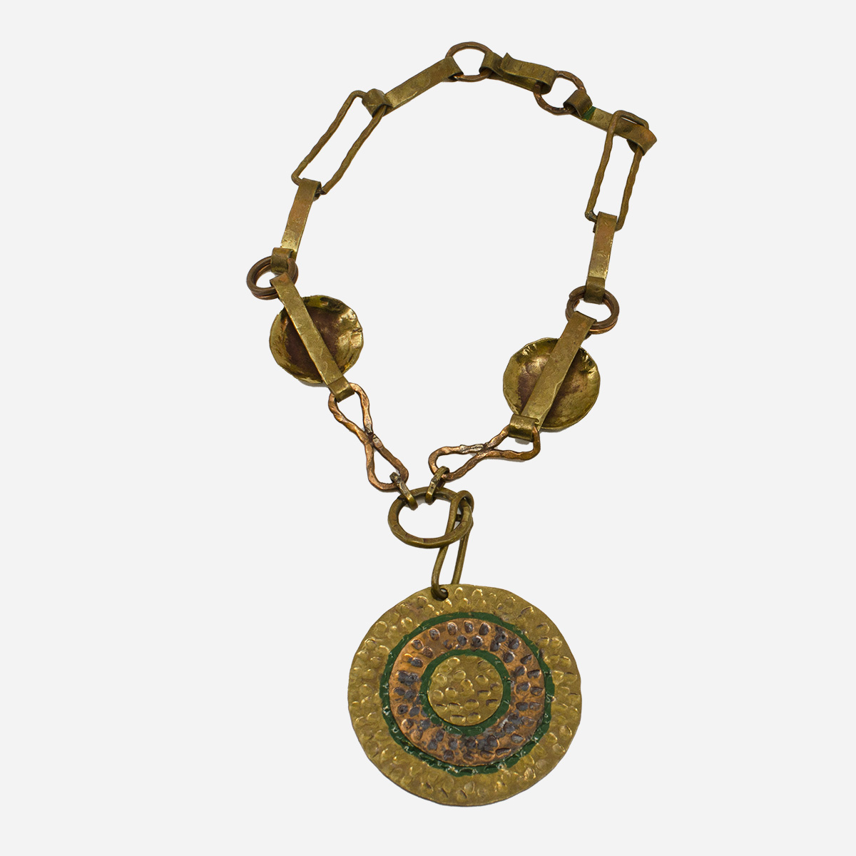 mexican brass copper necklace