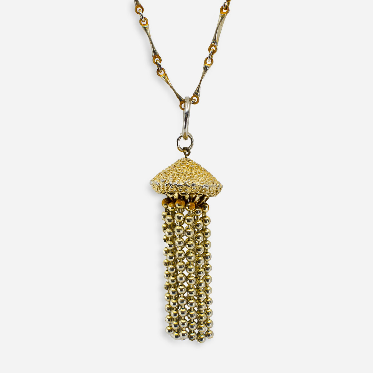 gold ball chain tassel