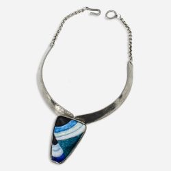 Limoges Fused Glass Necklace in the Camille Faure school