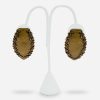 Hammered brass earrings