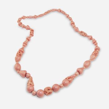 orange galalith necklace