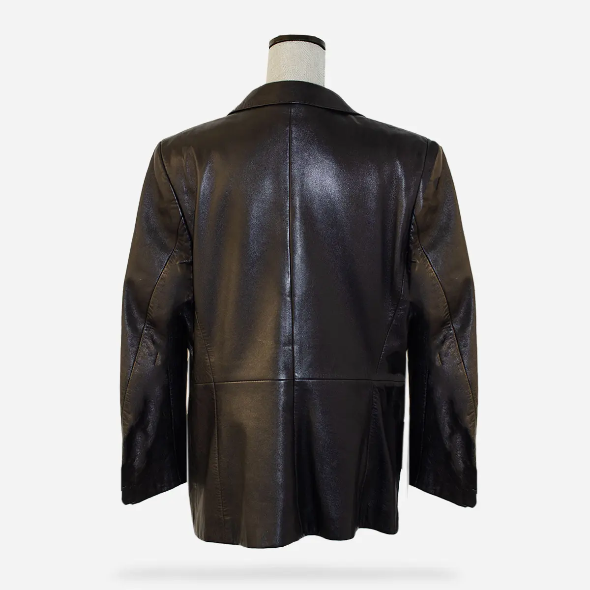 Louis Feraud Leather Jacket, Vintage Navy Coat