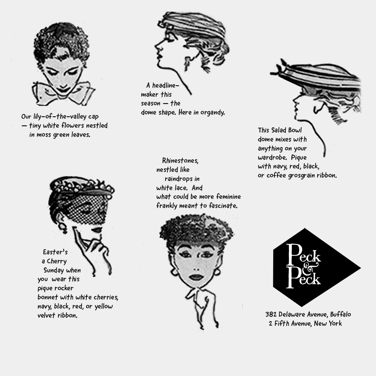 1956 Peck Peck hat ad