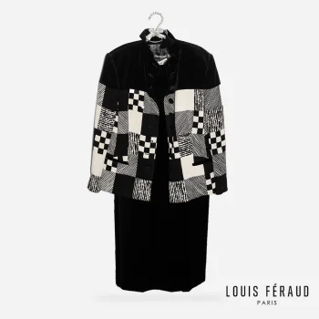 Louis Feraud Black & White Suit