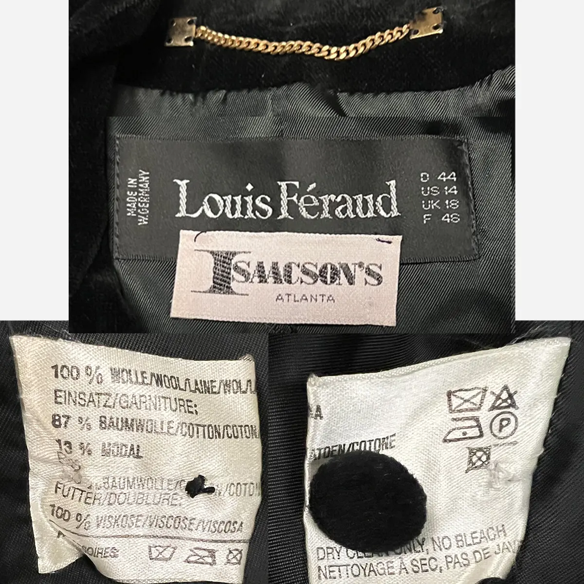 1980s Louis Feraud Suit, Black & White Knit | Works as Separates