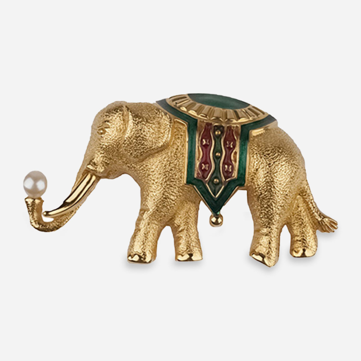 gold-plated monet elephant brooch