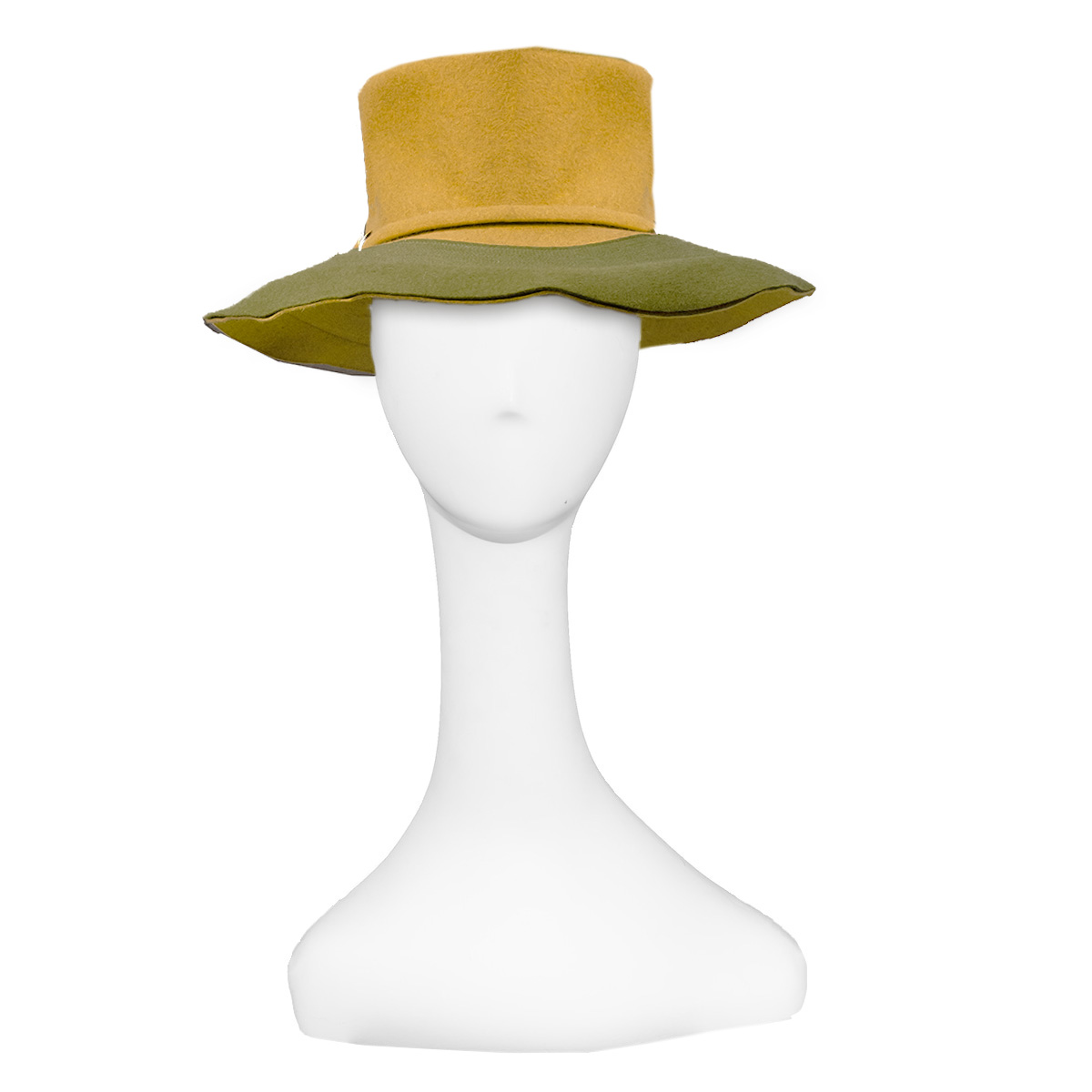 Green & Yellow Wide brim hat