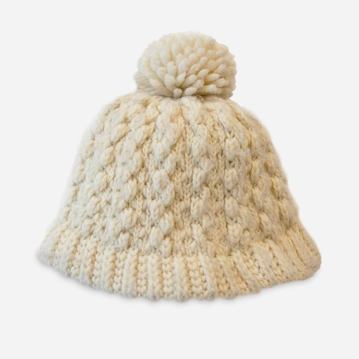 Hansen cream cable knit cap