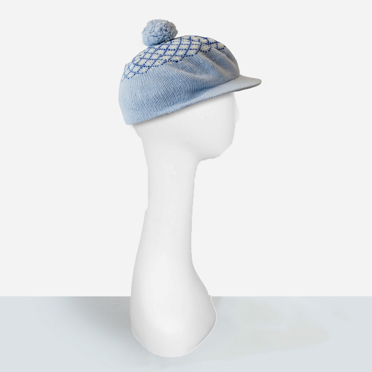 women's blue cap with brim