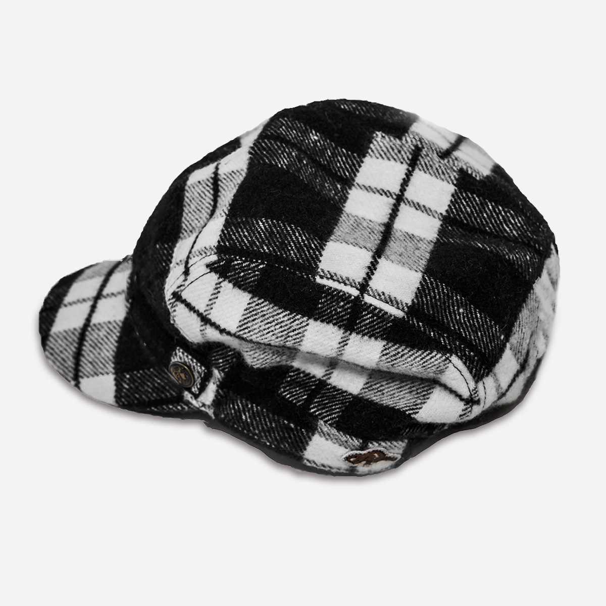 vintage wool plaid cap