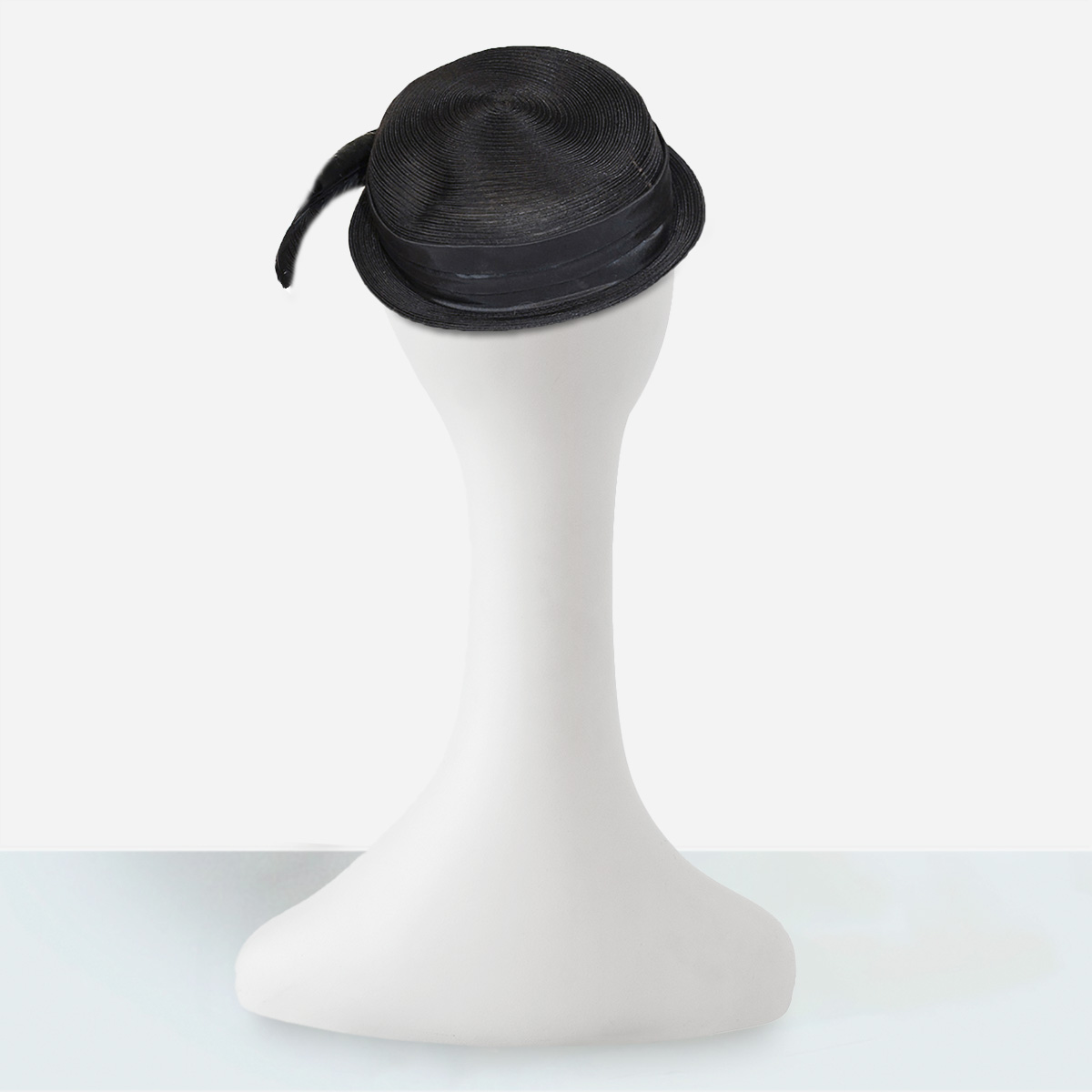 1950s black sailor hat