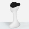 1950s black velvet hat