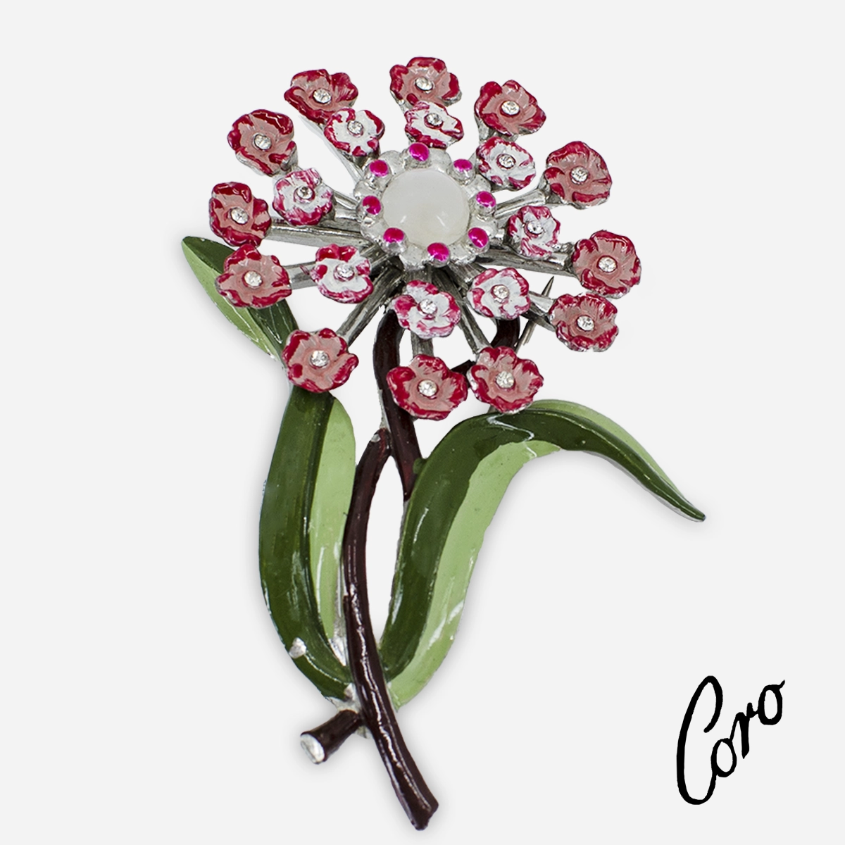 Coro logo daisy brooch