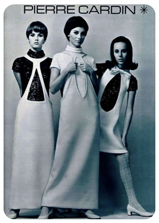 PIerre Cardin mod dresses 1960s Advertisement
