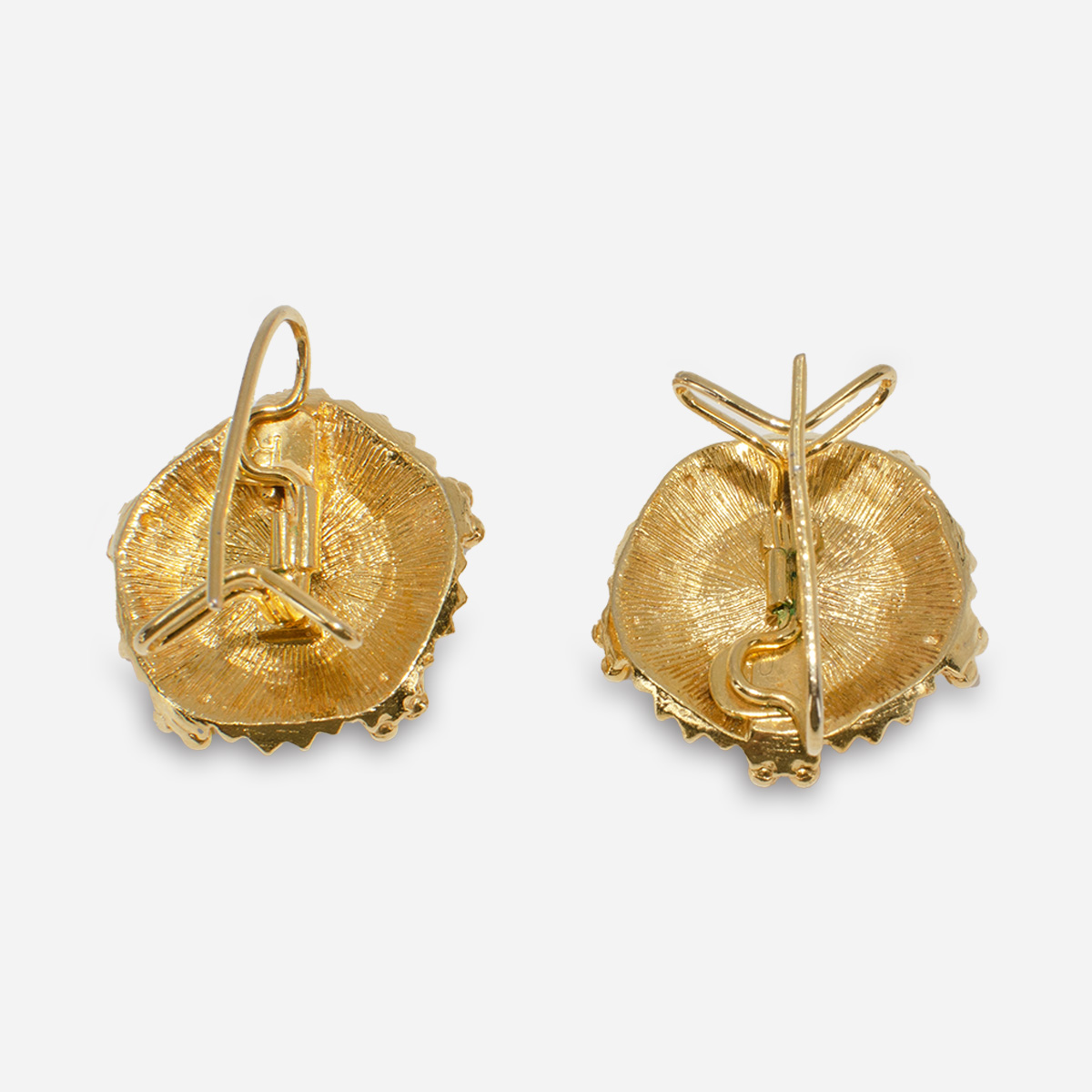 Gold wingback earrings