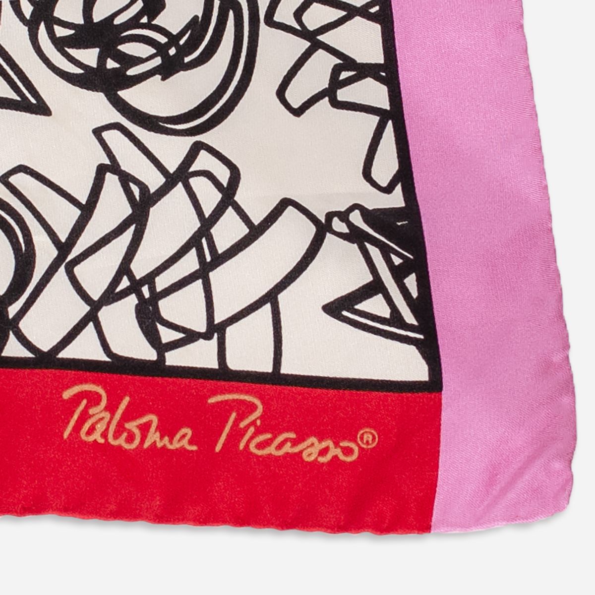 Paloma Picasso signed silk scarf