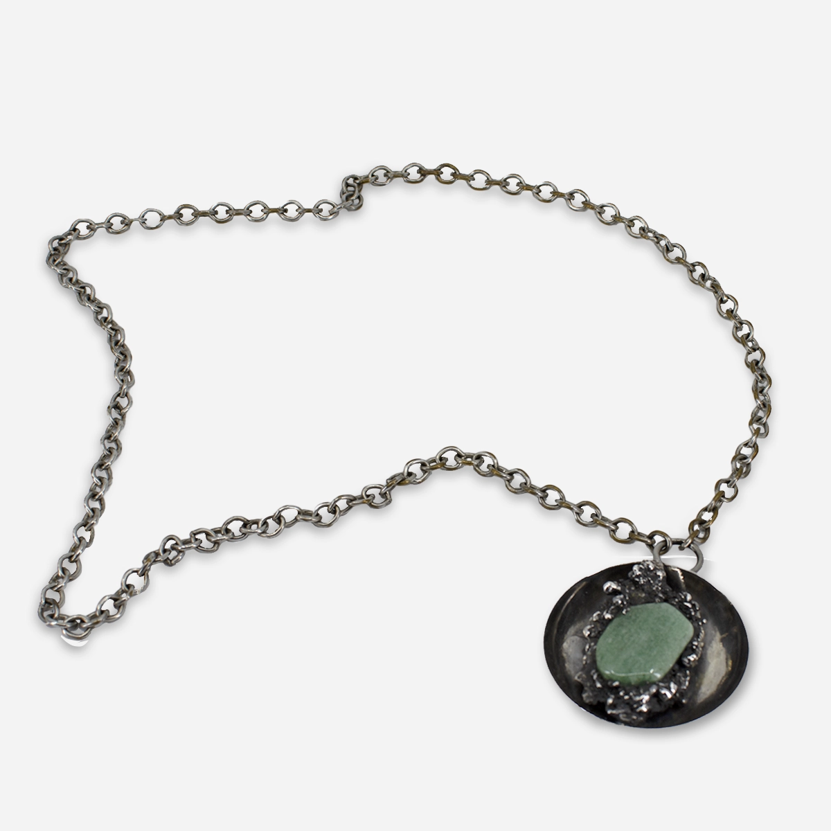 Sterling Silver green aventurine quartz Necklace