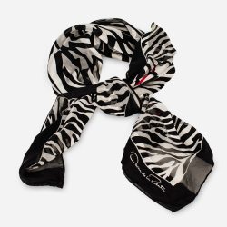 vintage black and white zebra print scarf