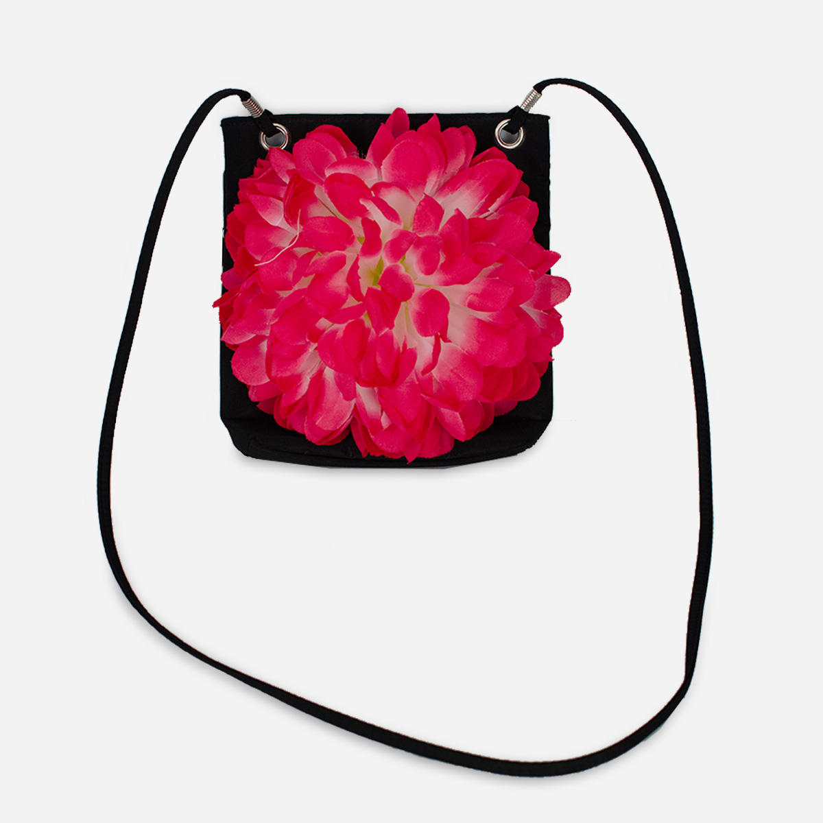 Pink flower purse, shoulder bag