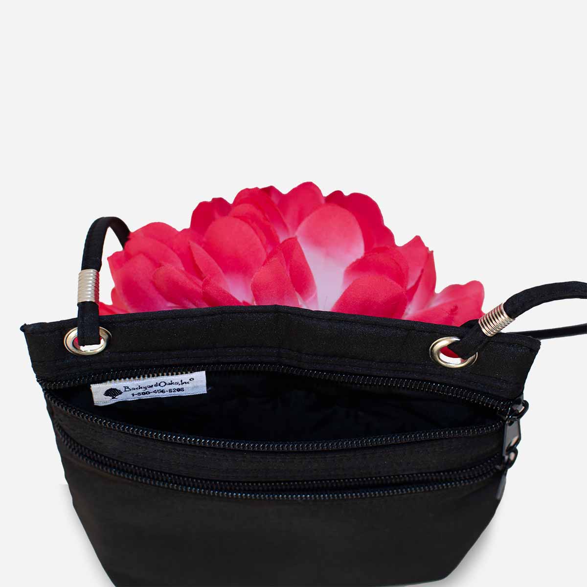 pink flower zipper pouch by backyard oaks