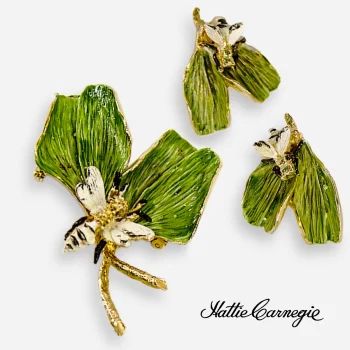 Signed Hattie Carnegie Jewelry set, Bee jewelry