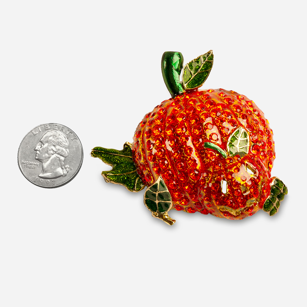 Pumpkin pin, halloween brooch