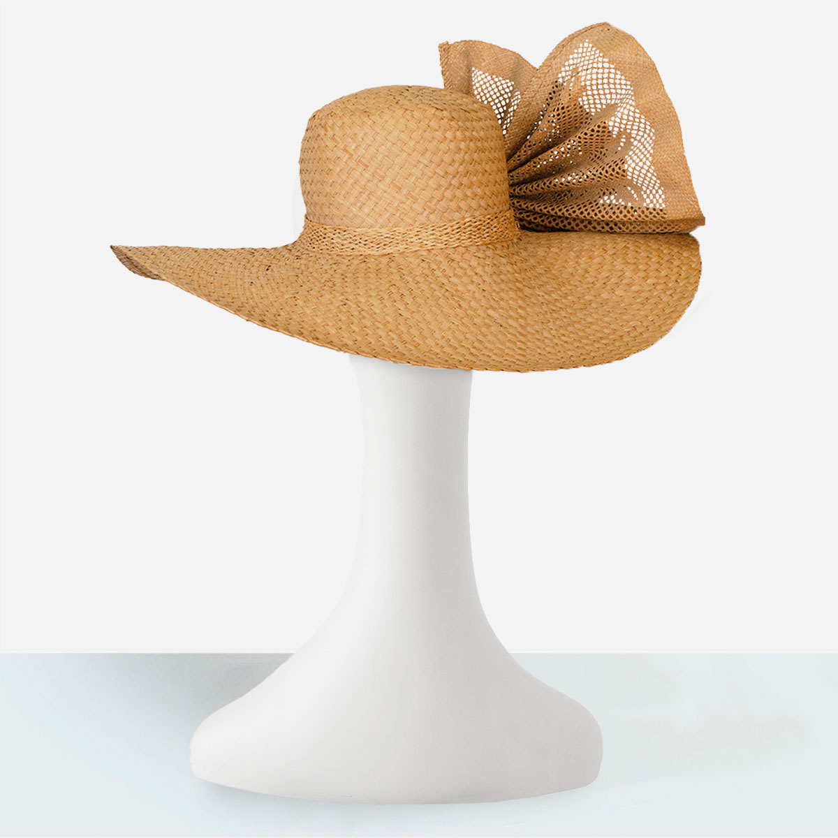 Vintage French Straw Hat, Wide Brim