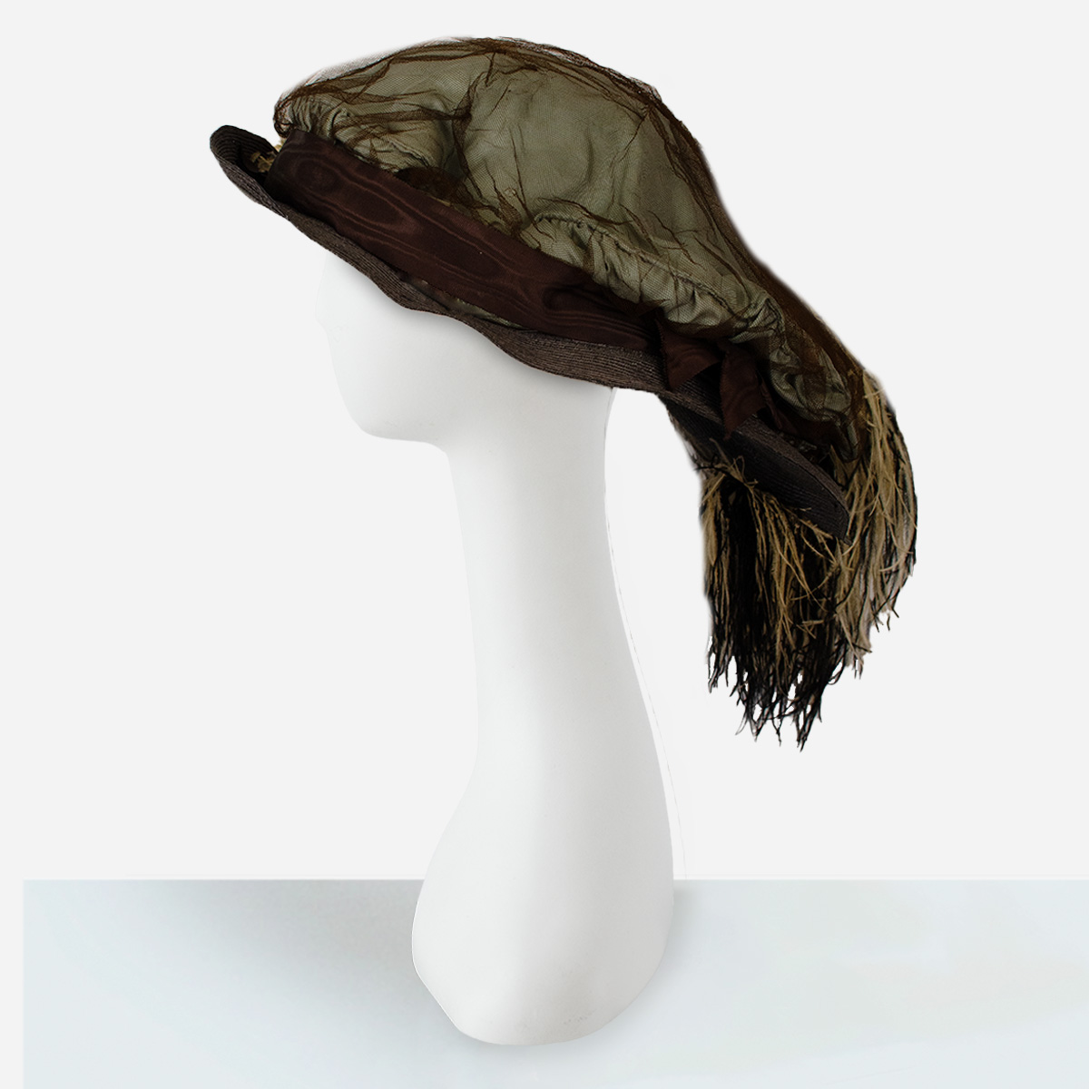 merry widow hat with feathers