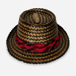 1960s Mossant Straw Fedora, French Riviera Souvenir, Unisex